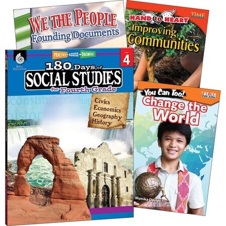 Shell Education Teacher Created Materials Book Set, Social Studies, GR 4, 8-1/2inx7/10inx11in, MI SHL118398